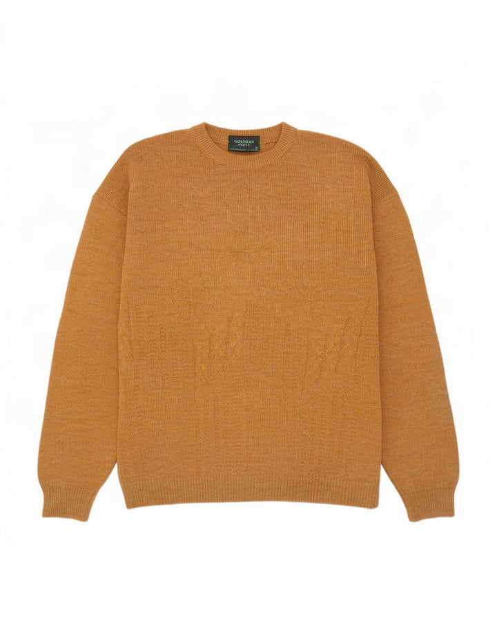 Vintage męski sweter z okrągłym dekoltem XL, beżowy