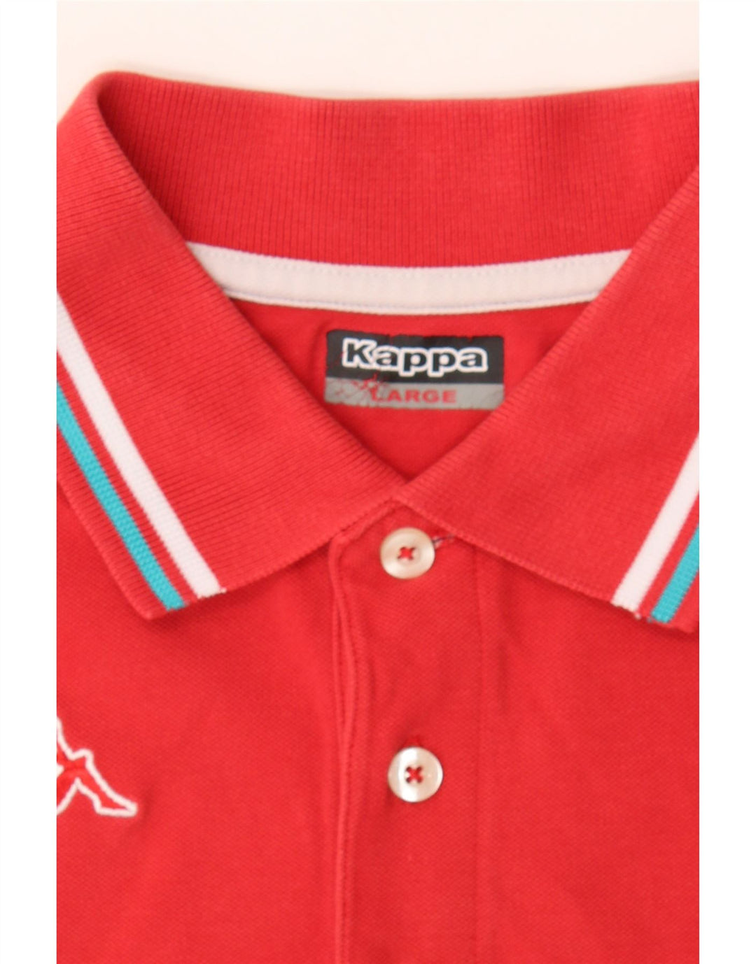 KAPPA Mens Polo Shirt Large Red Cotton Vintage Kappa and Second-Hand Kappa from Messina Hembry 