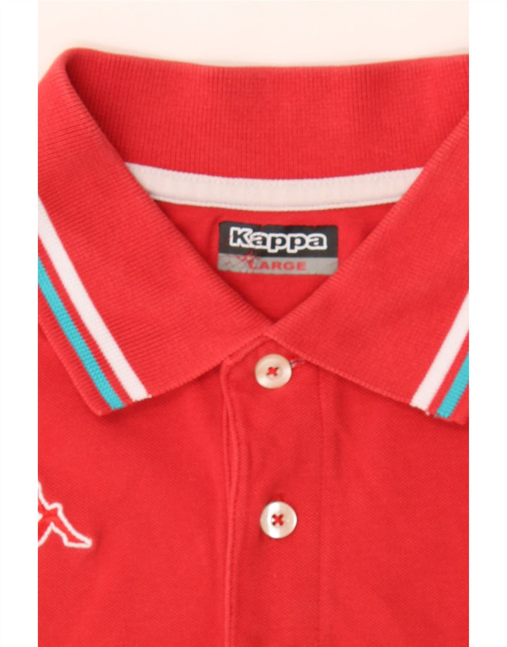 KAPPA Mens Polo Shirt Large Red Cotton Vintage Kappa and Second-Hand Kappa from Messina Hembry 