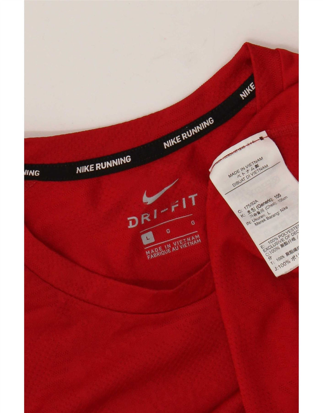 Męski T-shirt Nike Dri Fit, duży, czerwony, poliester