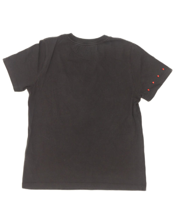 Converse Womens Graphic T-Shirt Top UK 10 Small Black Cotton