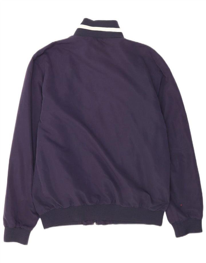 Męska kurtka bomberka Kappa z grafiką UK 40, duża granatowa, poliester