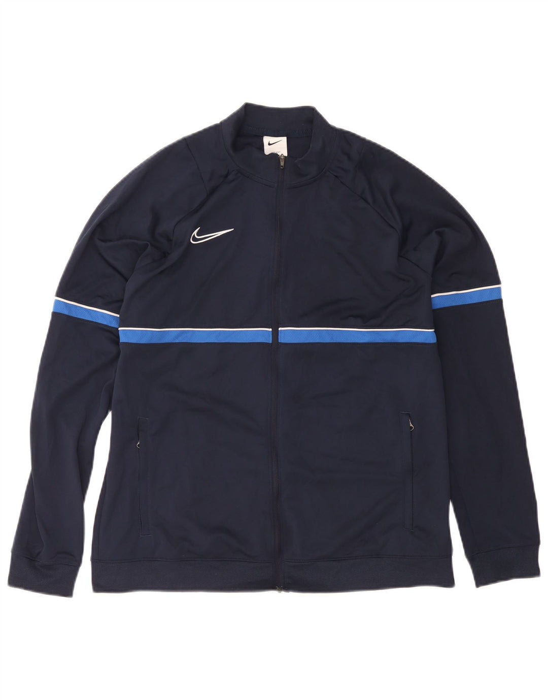 Męska kurtka dresowa Nike Dri Fit XL, granatowa, z poliestru w blokach kolorów