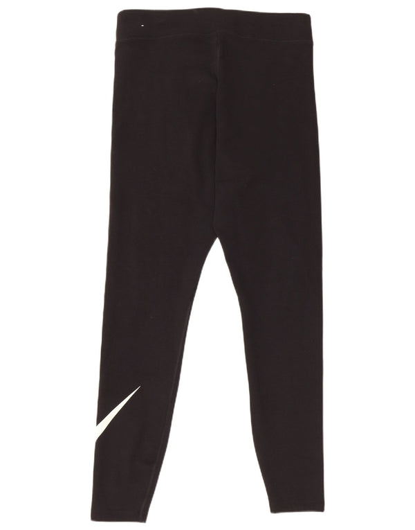 Damskie legginsy Nike Graphic UK 16, duże, czarne, bawełniane