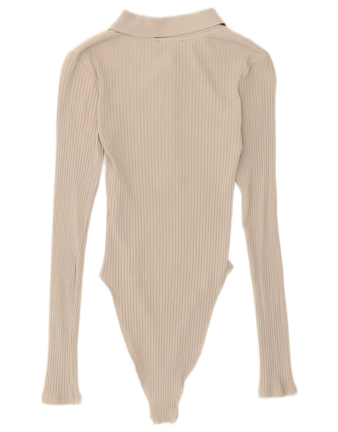 Body damskie z długim rękawem Zara UK 8 Small Beżowa bawełna