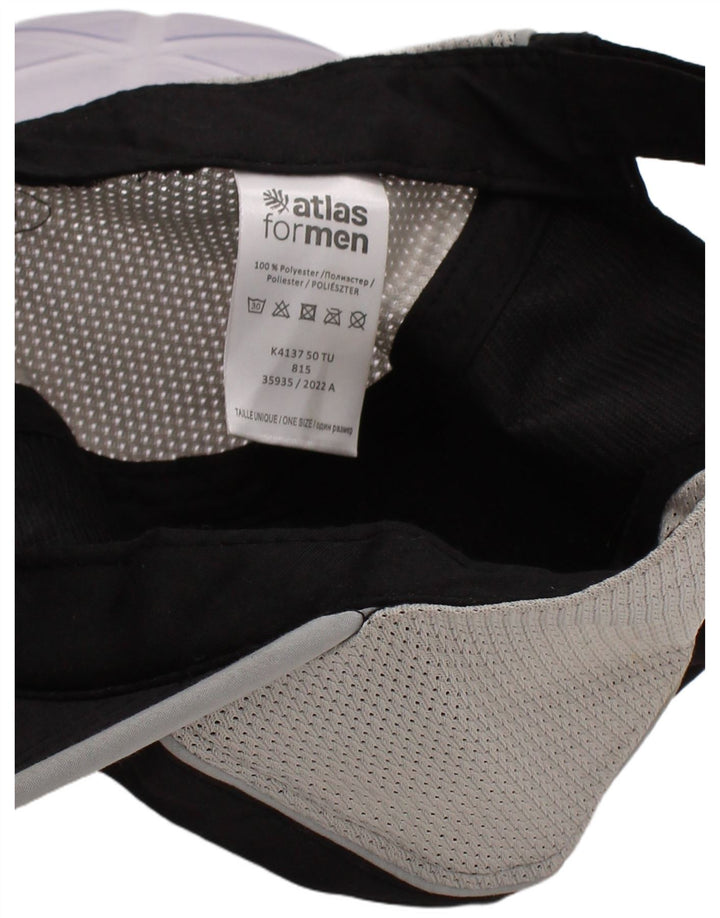 Atlas For Men Męska czapka z daszkiem w jednym rozmiarze, czarny poliester z blokami kolorów