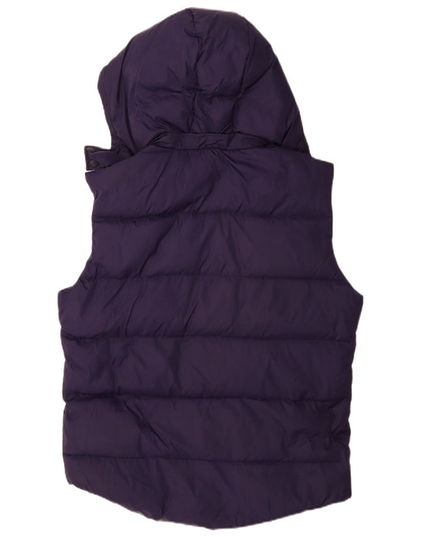 JACK WILLS Mens Hooded Padded Gilet UK 38 Medium Navy Blue Nylon