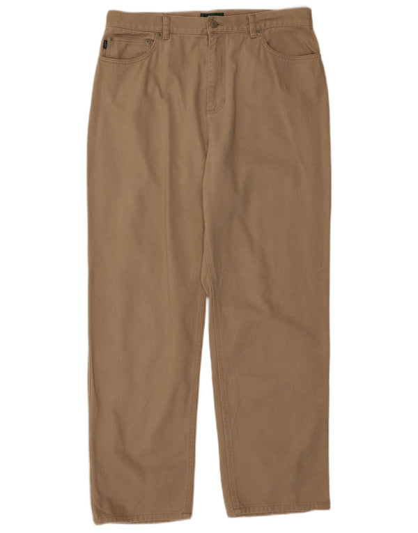 Damskie proste spodnie Ralph Lauren US 16 Large W34 L30 Beżowe