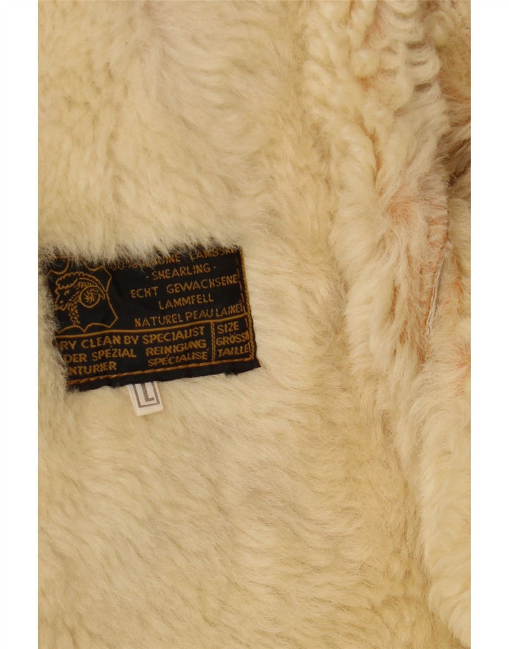 Vintage męska kurtka Shearling UK 40 Large Beige Shearling
