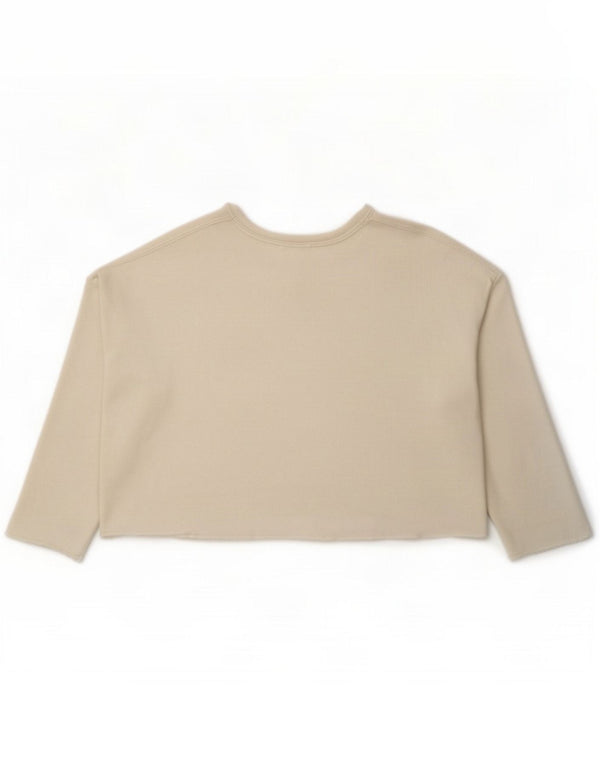 Krótki top damski Zara Oversize z rękawem 3/4 UK 14 Medium White