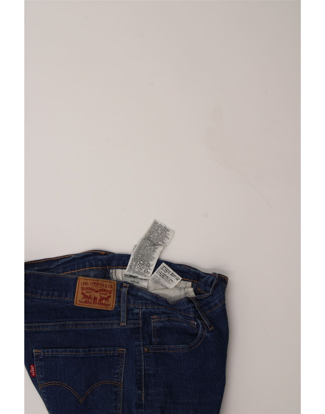 LEVI'S Womens Cropped Jeans W29 L25 Blue Cotton Vintage Levi's and Second-Hand Levi's from Messina Hembry 