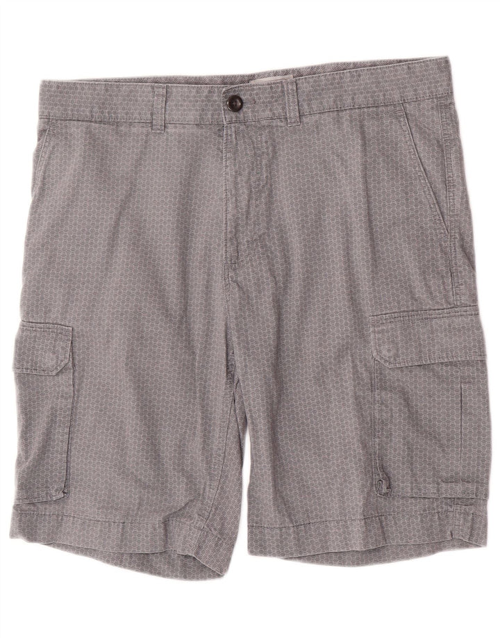 Męskie spodenki cargo Marks & Spencer W34, duże, szare, geometryczne, bawełniane