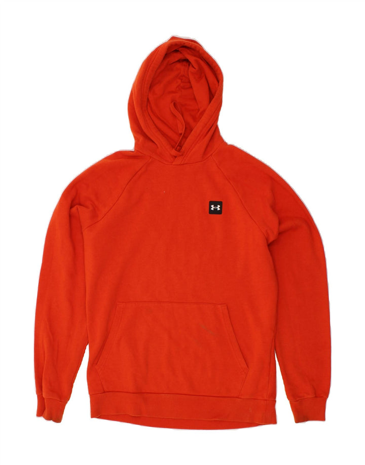 UNDER ARMOUR Mens Cold Gear Hoodie Jumper Small Red Cotton Vintage Under Armour and Second-Hand Under Armour from Messina Hembry 