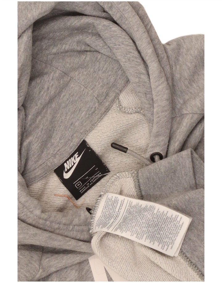 Damski sweter z kapturem Nike Graphic UK 12, średnioszary, bawełniany