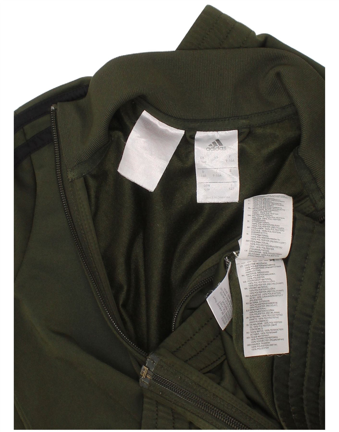 Chłopięca bluza dresowa Adidas 9-10 lat Khaki Poliester