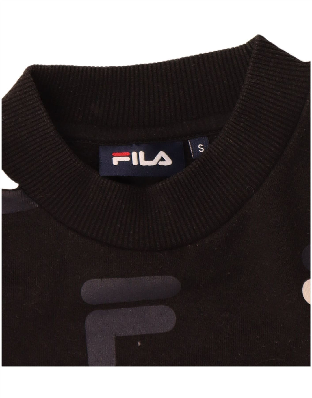 Bluza damska Fila Oversize z grafiką Crop Jumper UK 10 Small Black