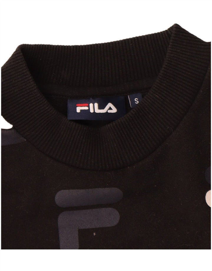 Bluza damska Fila Oversize z grafiką Crop Jumper UK 10 Small Black