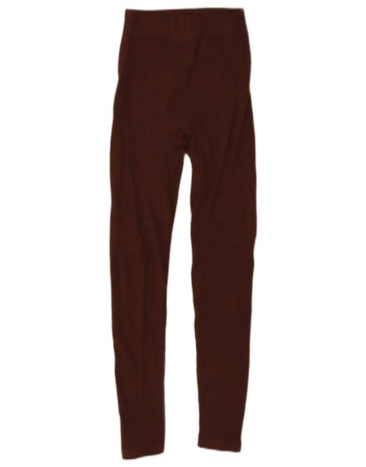 Legginsy damskie Zara UK 4 XS, brązowe, nylonowe