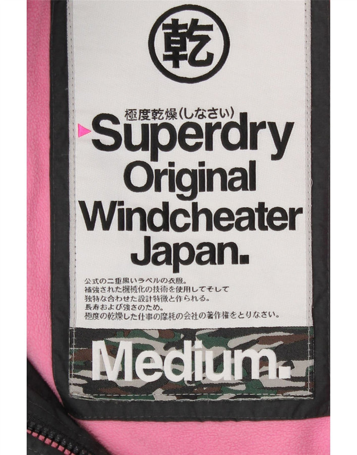 Damska kurtka wiatrówka z kapturem Superdry Windcheater UK 14, średnia szarość