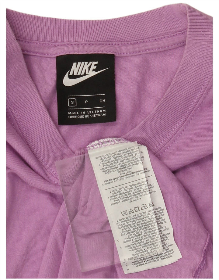 T-shirt męski NIKE, mały, fioletowy, bawełniany