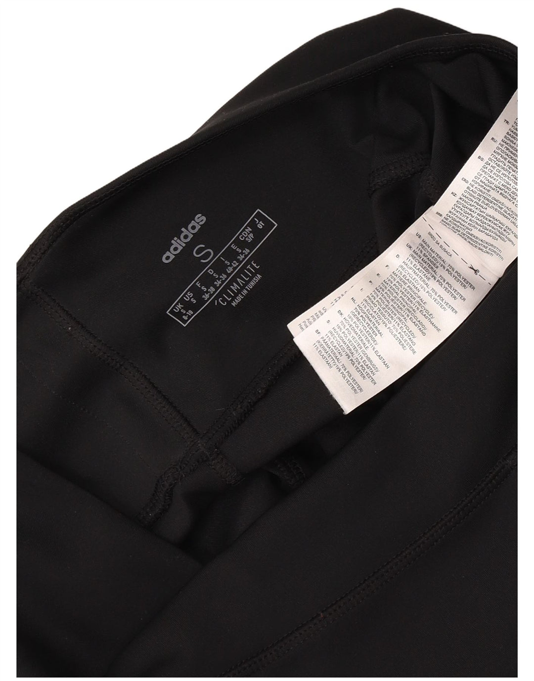 Damskie legginsy Adidas Climalite UK 8/10, małe, czarne, poliestrowe