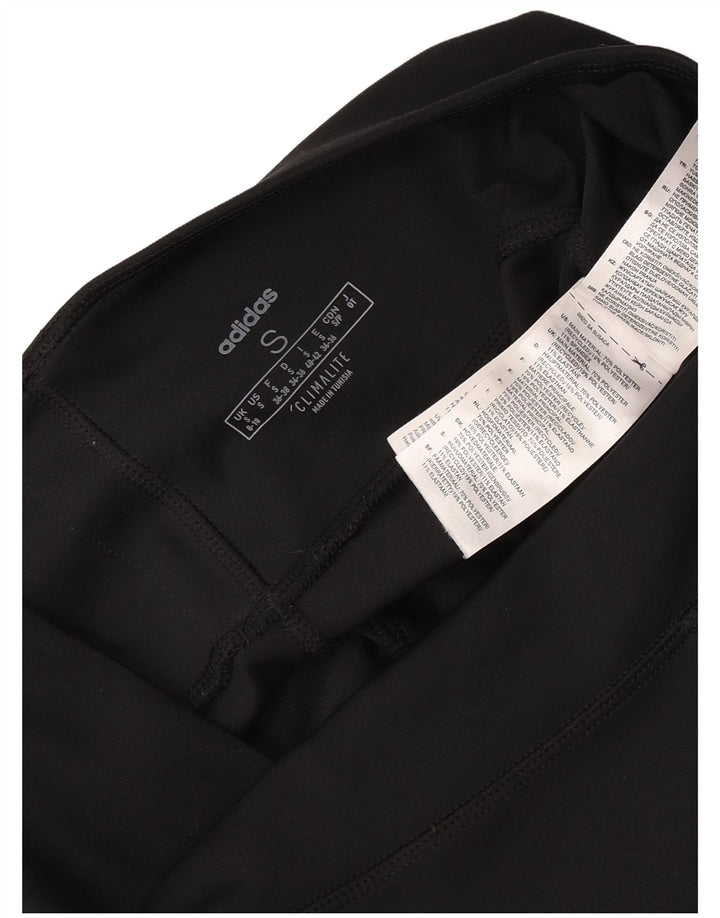 Damskie legginsy Adidas Climalite UK 8/10, małe, czarne, poliestrowe