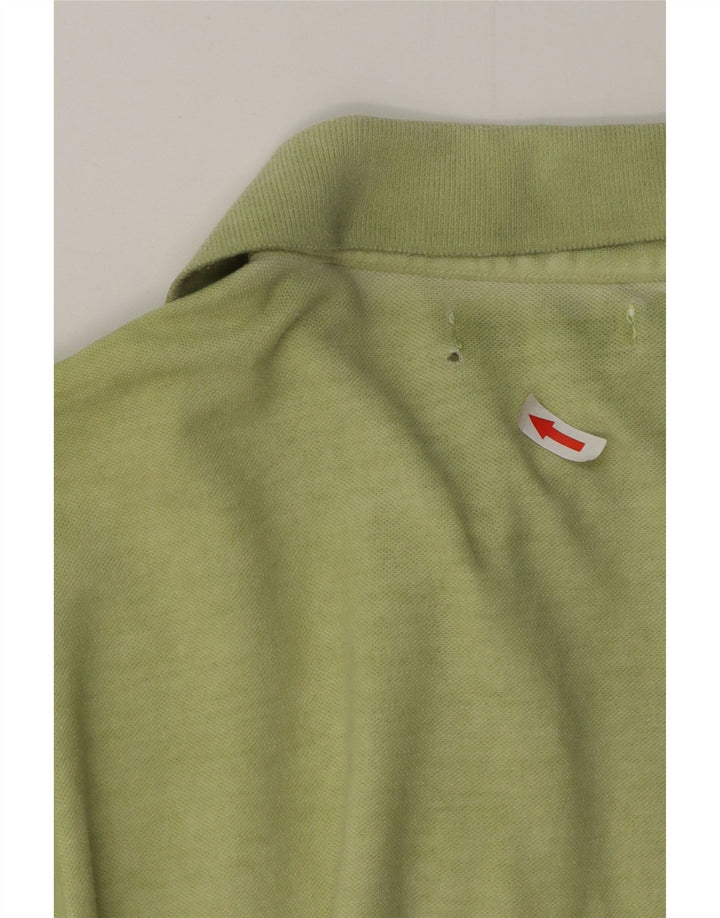 Męska koszulka polo z grafiką BEST COMPANY, średnia zielona bawełna