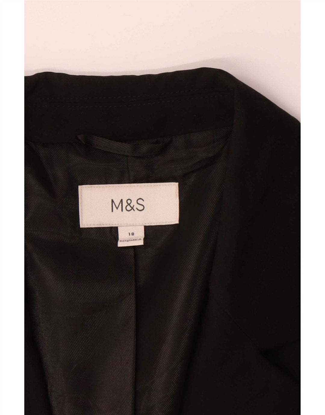 Marks & Spencer Damska marynarka zapinana na 1 guzik, UK 18 XL, czarny poliester