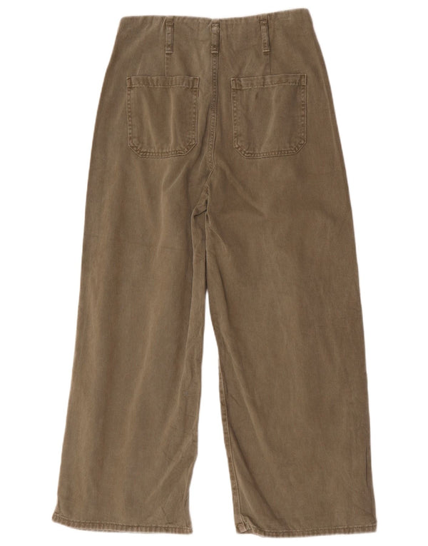 Damskie jeansy Crop Wide Leg Zara EU 38 Small W28 L25 Khaki