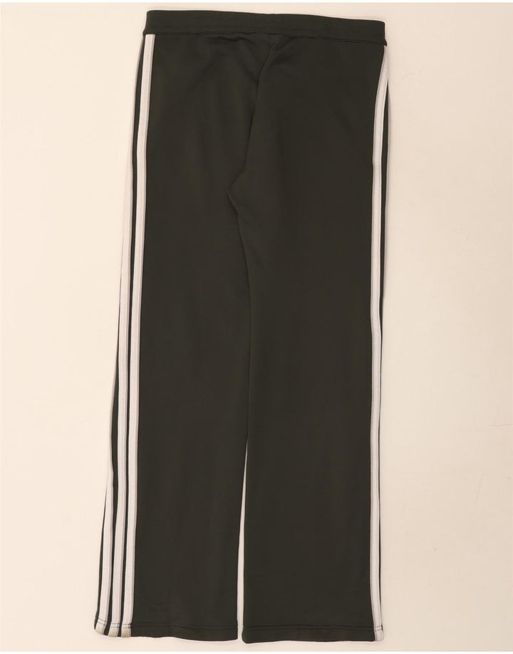Damskie spodnie dresowe Adidas z szerokimi nogawkami UK 12, średni zielony poliester