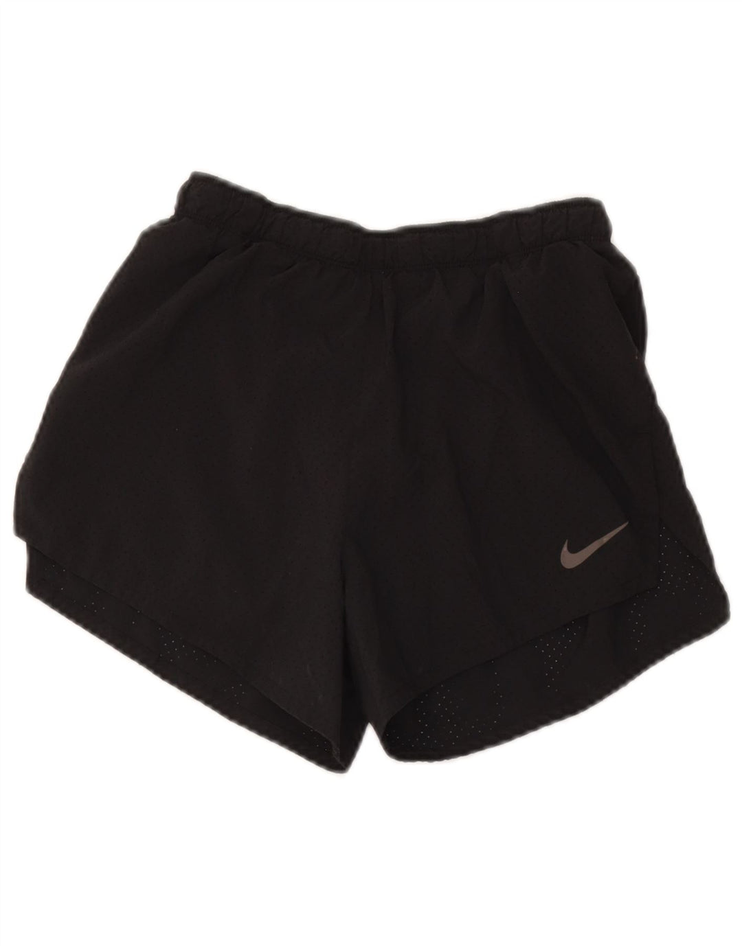 Damskie spodenki sportowe Nike Dri Fit UK 8, małe, czarne, poliestrowe