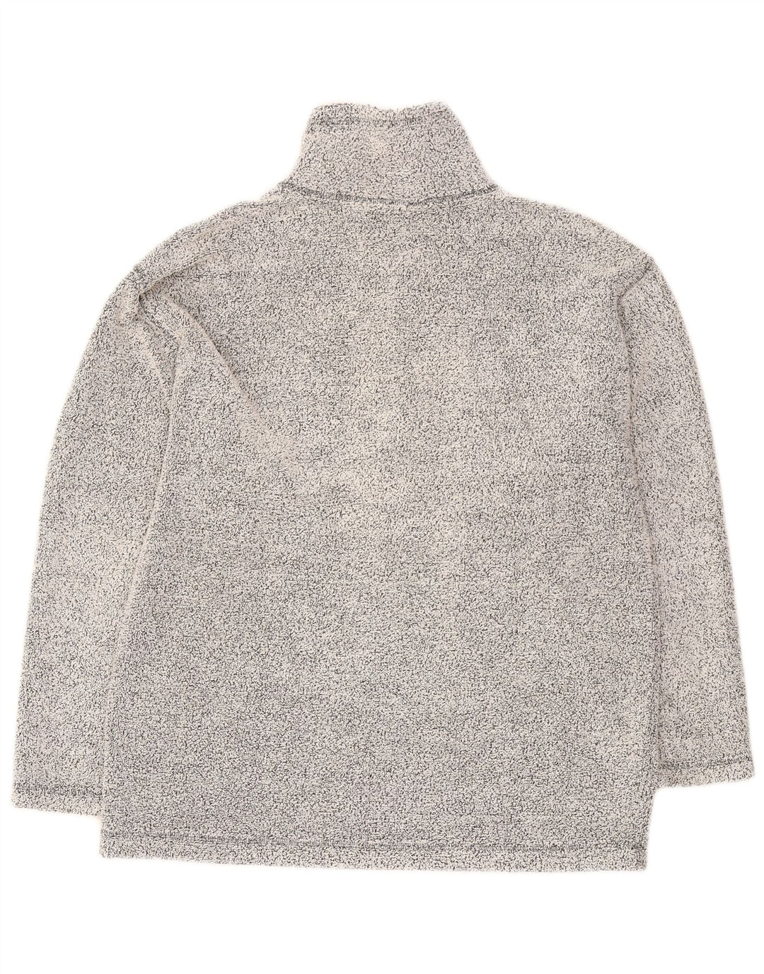 Męska koszulka Reebok z zamkiem i długim rękawem, średnioszara, nakrapiana