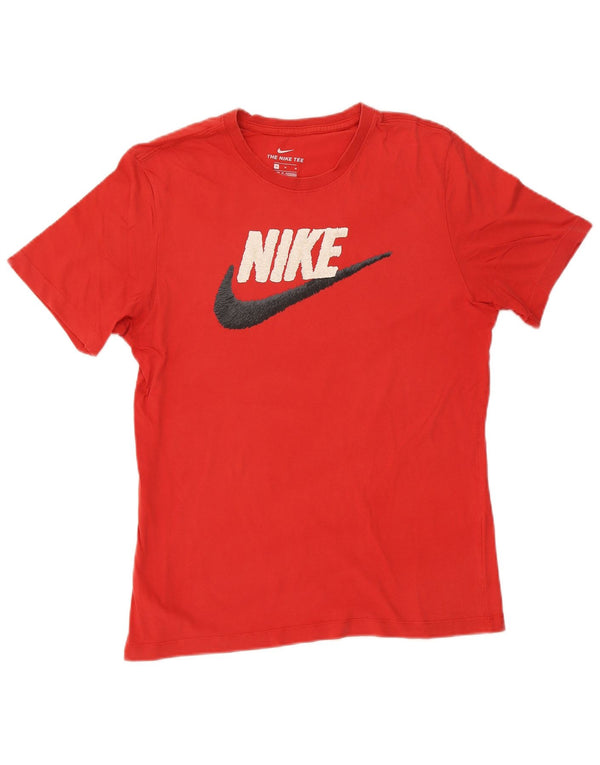 Męski T-shirt Nike z grafiką, średni czerwony