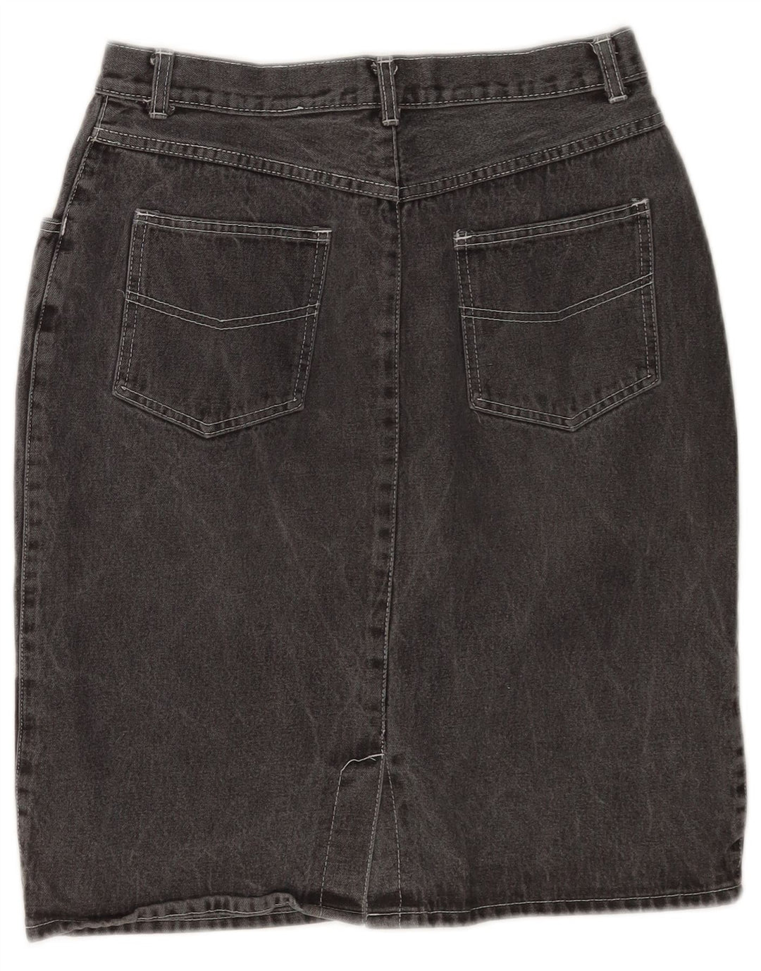 Damska spódnica dżinsowa w stylu vintage IT 42 Medium W28 Szara bawełna