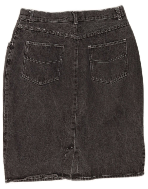 Damska spódnica dżinsowa w stylu vintage IT 42 Medium W28 Szara bawełna