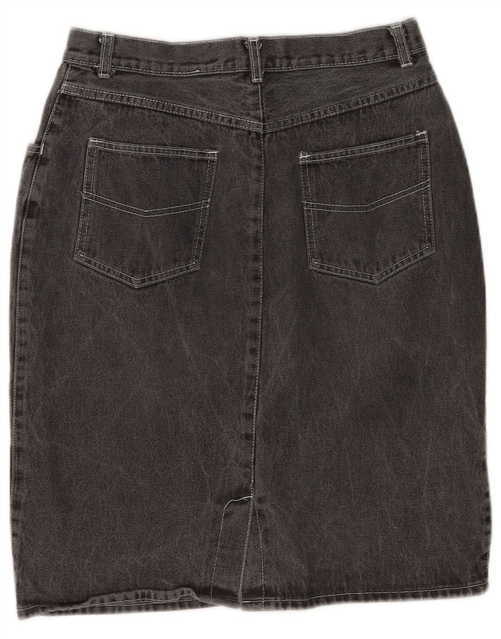 Damska spódnica dżinsowa w stylu vintage IT 42 Medium W28 Szara bawełna