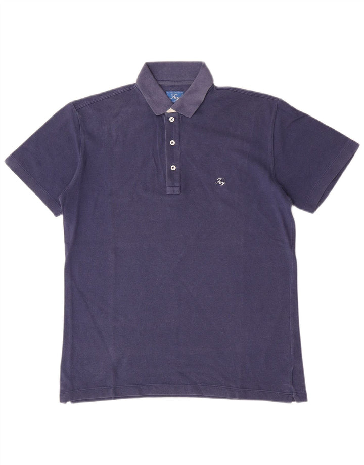 Męska koszulka polo Fay, mała, granatowa, bawełniana