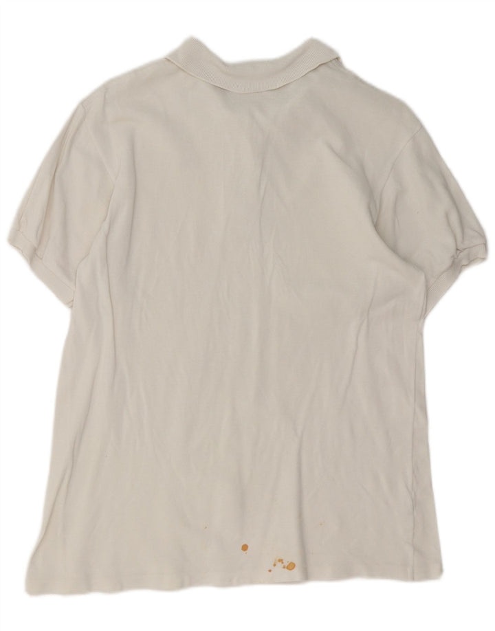 Damska koszulka polo Lacoste, rozmiar 46 XL, biała, bawełniana