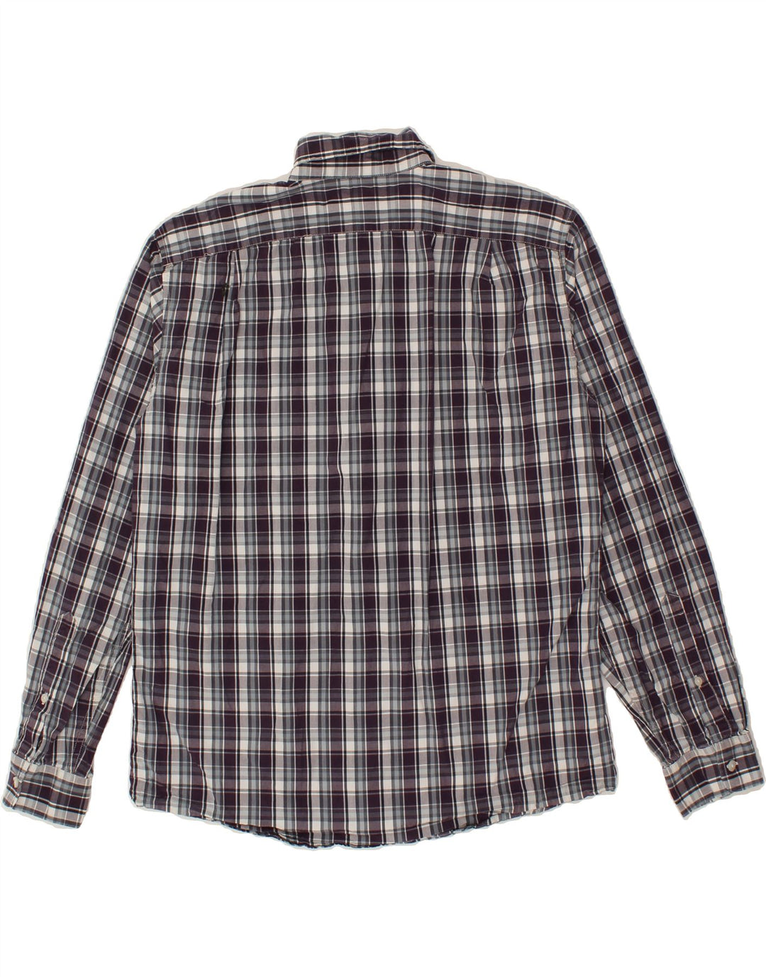 EDDIE BAUER Mens Classic Fit Shirt Medium Purple Check Cotton Vintage Eddie Bauer and Second-Hand Eddie Bauer from Messina Hembry 
