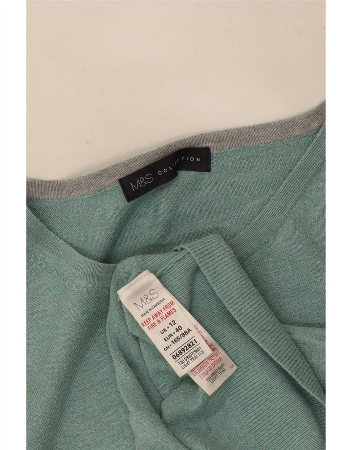 Sweter damski Marks & Spencer UK 12, średnio zielona wiskoza