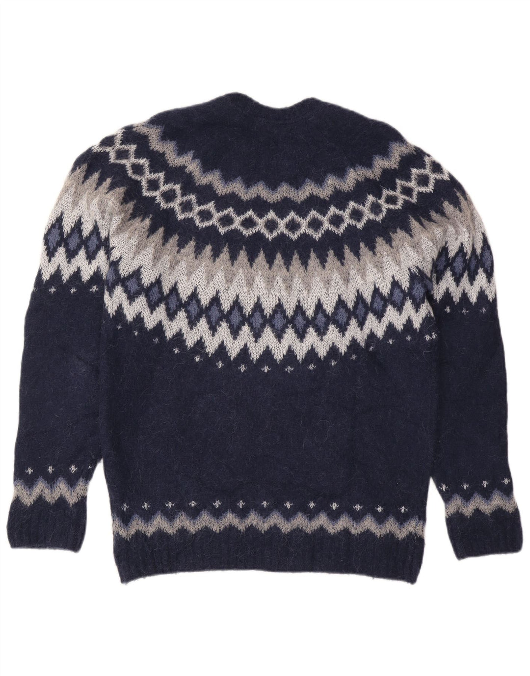 Sweter damski Massimo Dutti z okrągłym dekoltem UK 16, duży, granatowy