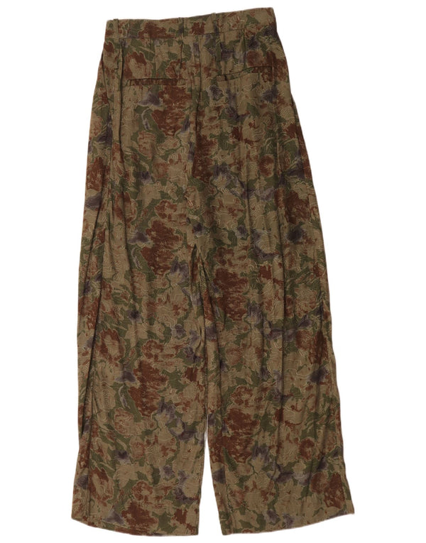 Damskie spodnie typu casual z wysokim stanem Jigsaw UK 8 Small W28 L30 Zielone kwiaty