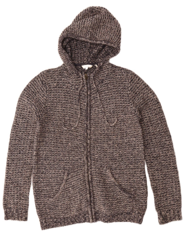 Damski sweter rozpinany Fat Face Oversize z kapturem UK 12 Średni szary nakrapiany