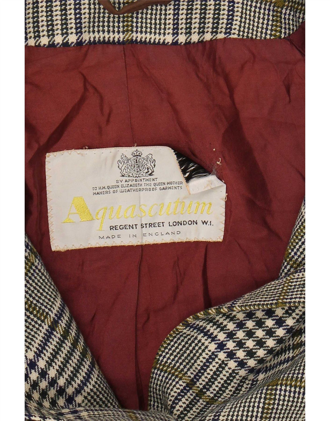 Płaszcz damski Aquascutum UK 14 Średni szary w pepitkę