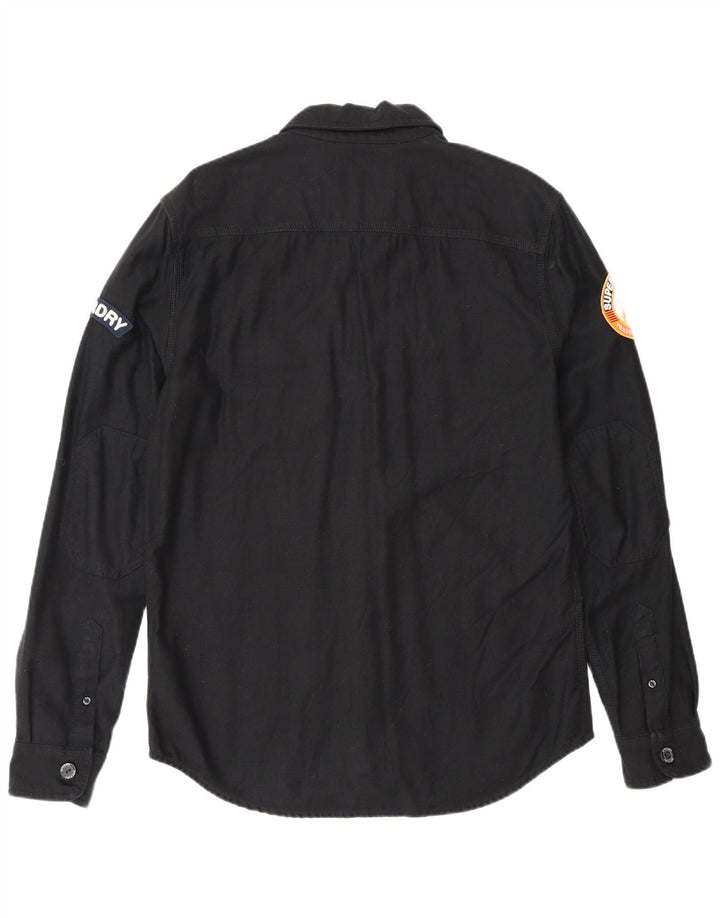 Męska koszula wojskowa Superdry, duża, czarna, bawełniana