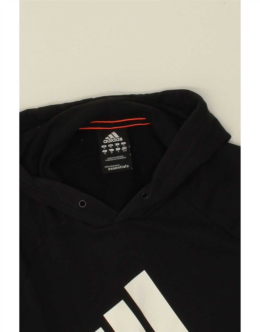ADIDAS Mens Graphic Hoodie Jumper Medium Black Cotton Vintage Adidas and Second-Hand Adidas from Messina Hembry 
