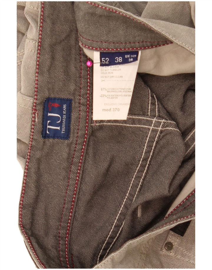 Męskie proste dżinsy Trussardi W36 L31 Beżowa bawełna