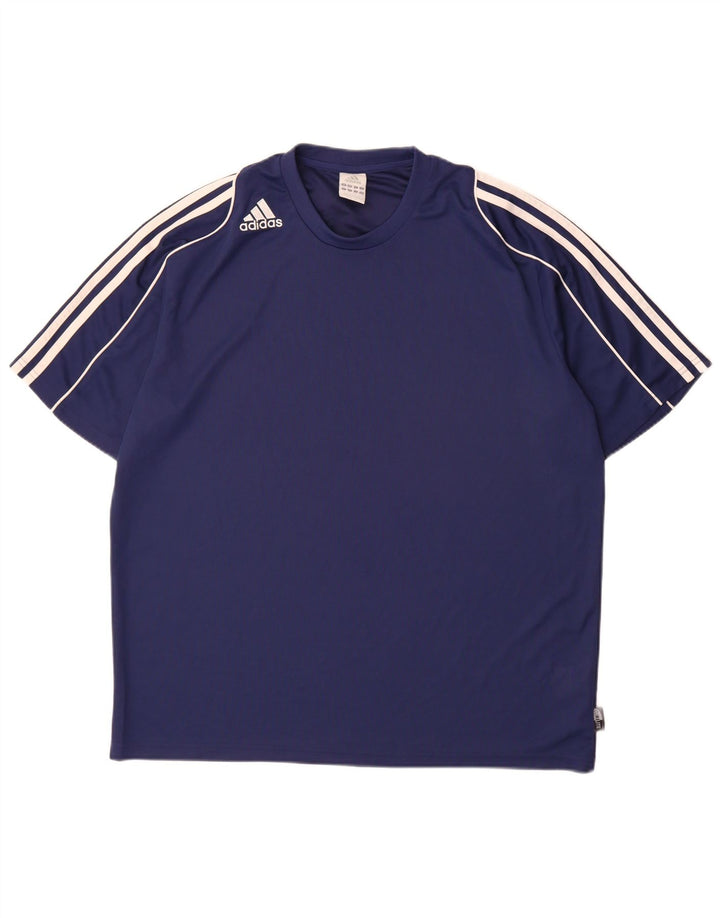 Adidas Męski T-shirt Climalite Top XL Granatowy Poliester