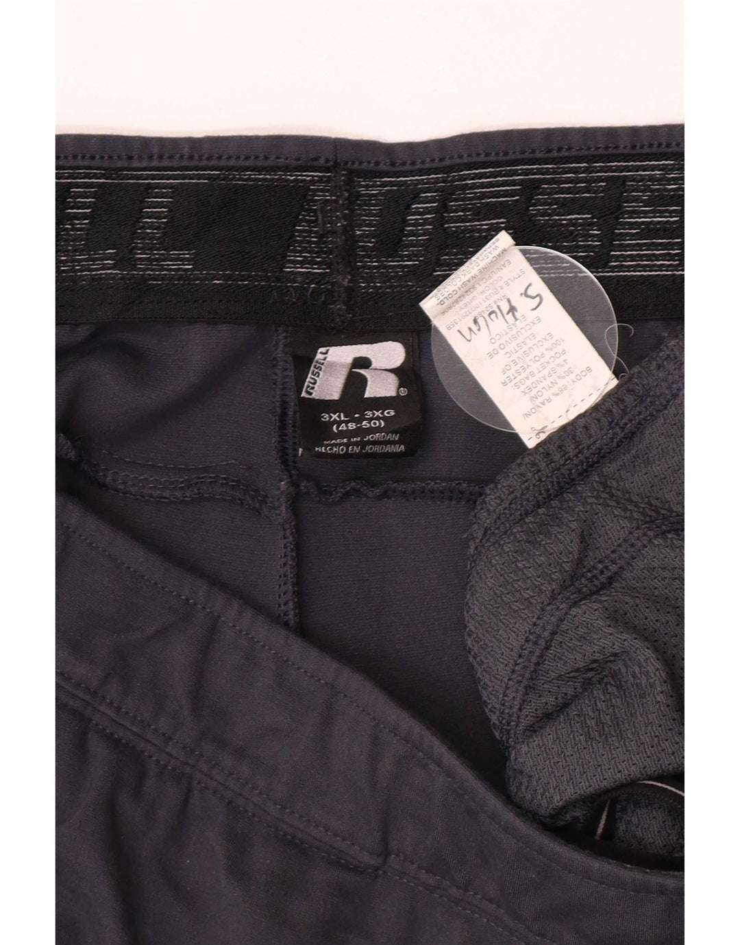 Męskie spodnie dresowe Russell Athletic 3XL, szare, ze sztucznego jedwabiu