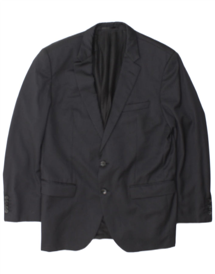 Męska marynarka Hugo Boss, zapinana na 2 guziki, EU 52 XL, szara w prążki